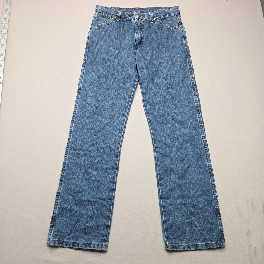 Wrangler Jeans Cowboy Cut Regular Fit Blue Denim Boys Size 14 REG Straight Leg